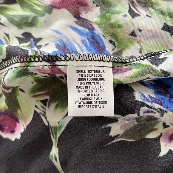 100% Silk Milly Black & Floral wrap dress! - Picture 8 of 9